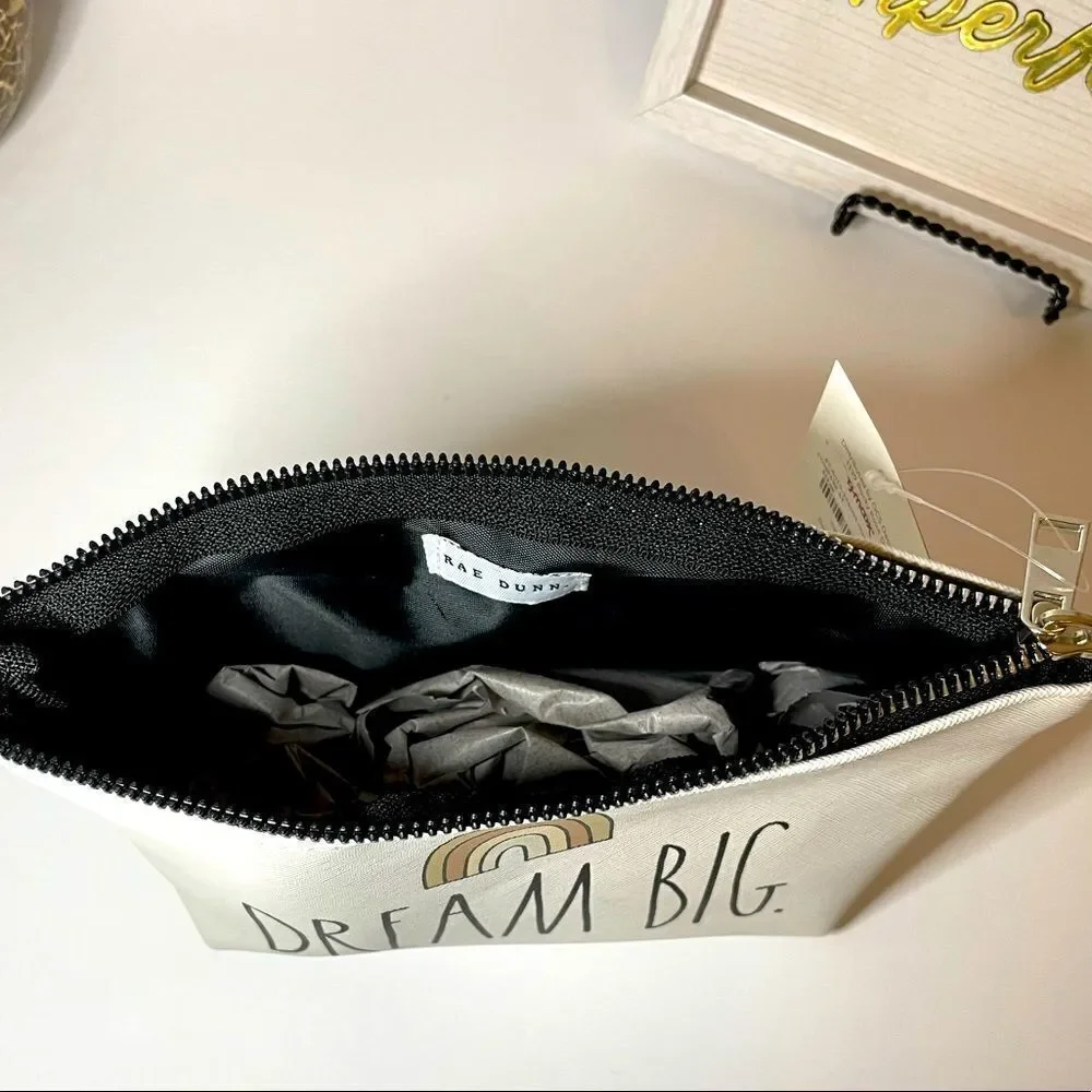 Rae Dunn #DREAM BIG” adorable makeup bag